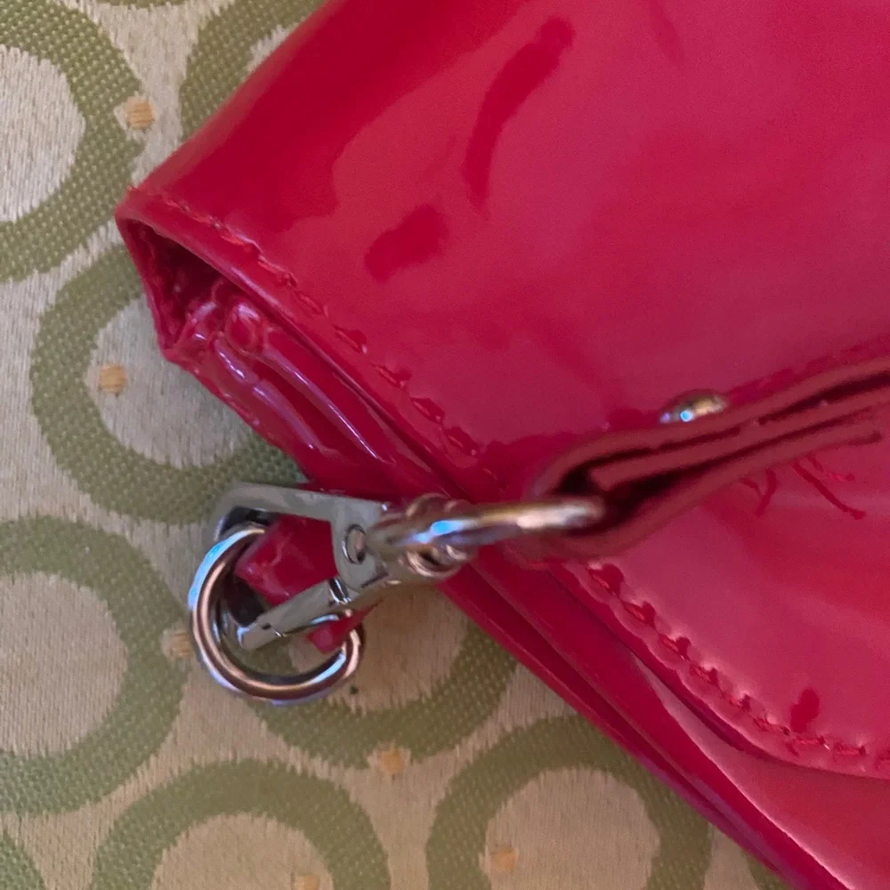 Red hot large wristlet purse